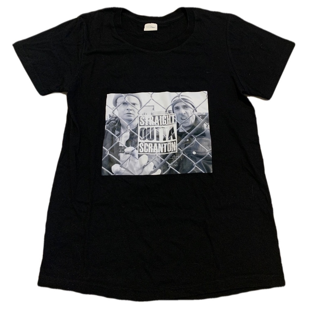 💜 The Office Straight Outta Scranton T-shirt, Black, Adult XS
